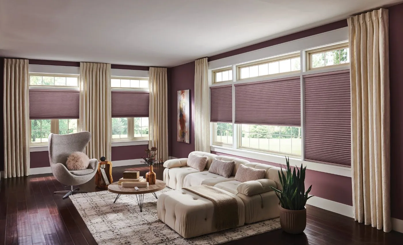 Cellular shades in a North Atlanta home