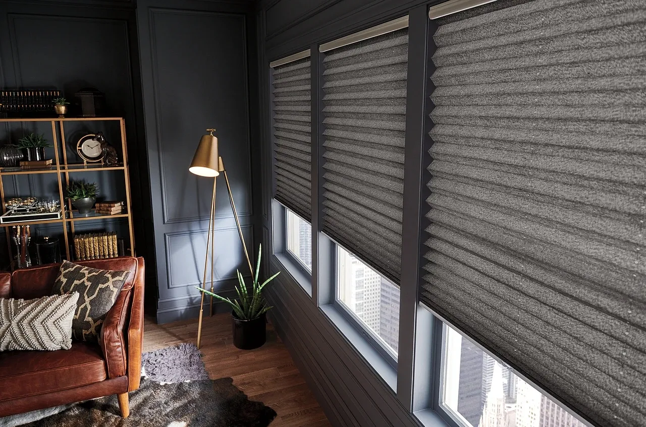 Pleated shades in a North Atlanta home