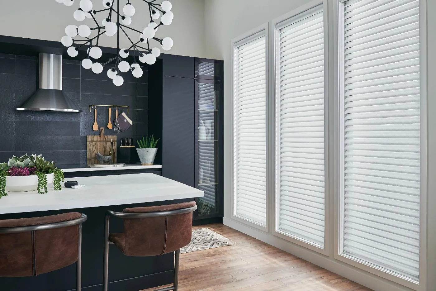 Sheer shades in a North Atlanta home